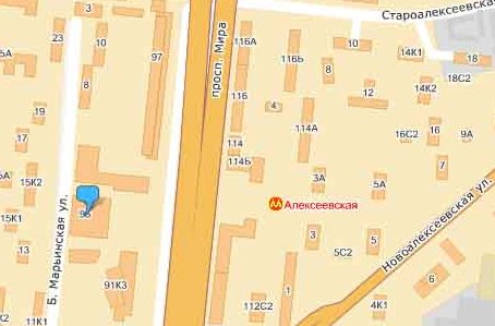 Схема расположения корпусов моники москва Схема проезда